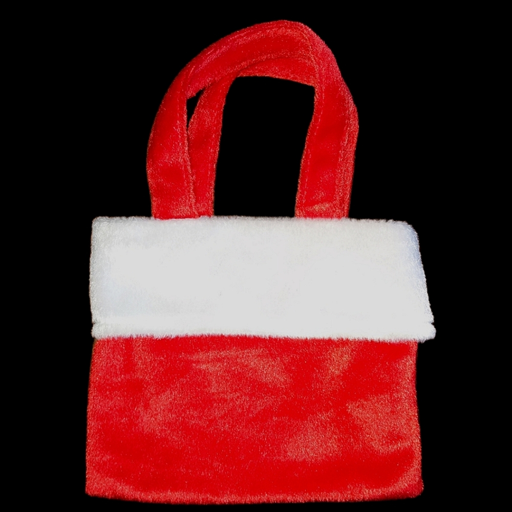 ❤️ Dog faux fur Christmas Goodies Purse